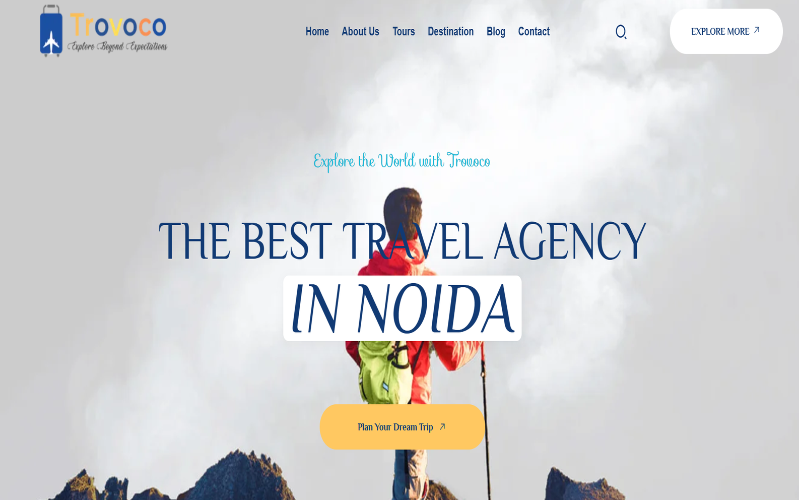 Trovoco travel agency website design